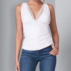 Womens sleeveless lace top 1x